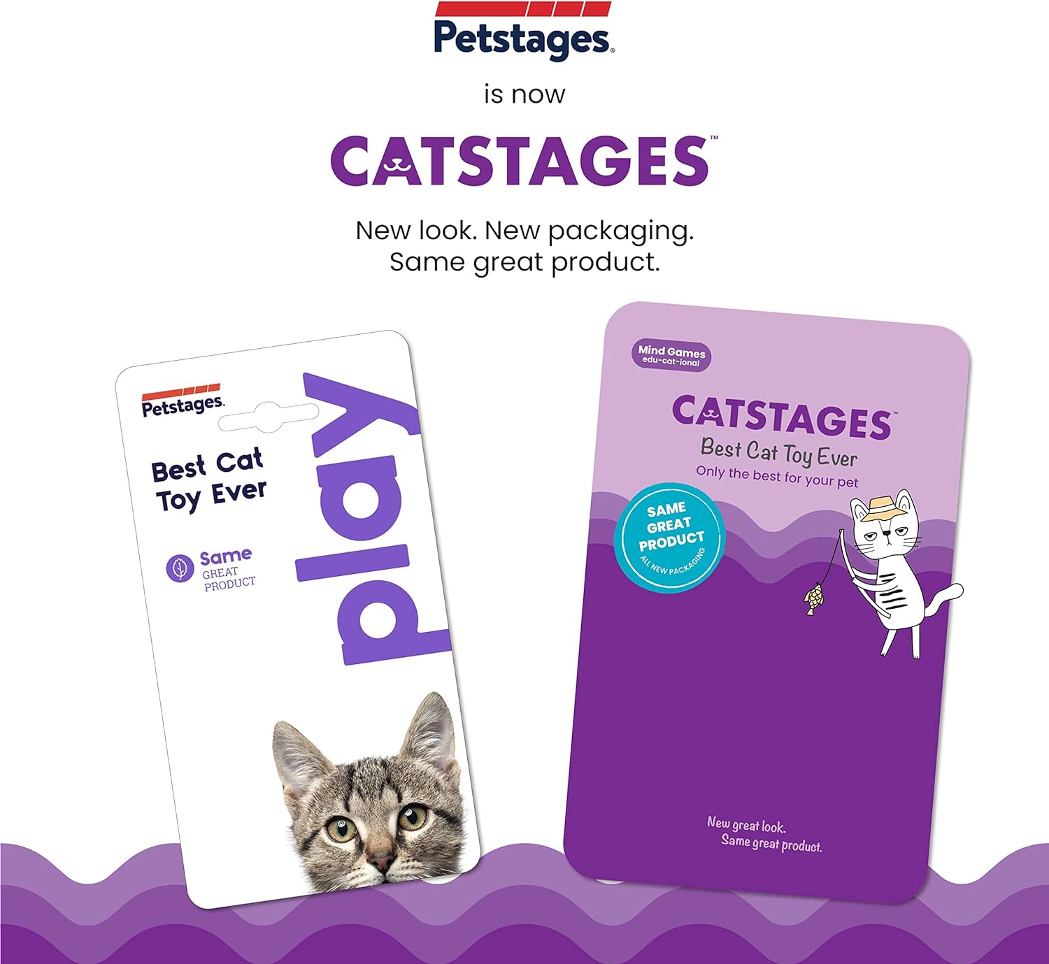 Catstages Chase Meowtain Juguete interactivo con pista para gatos de 4 niveles 