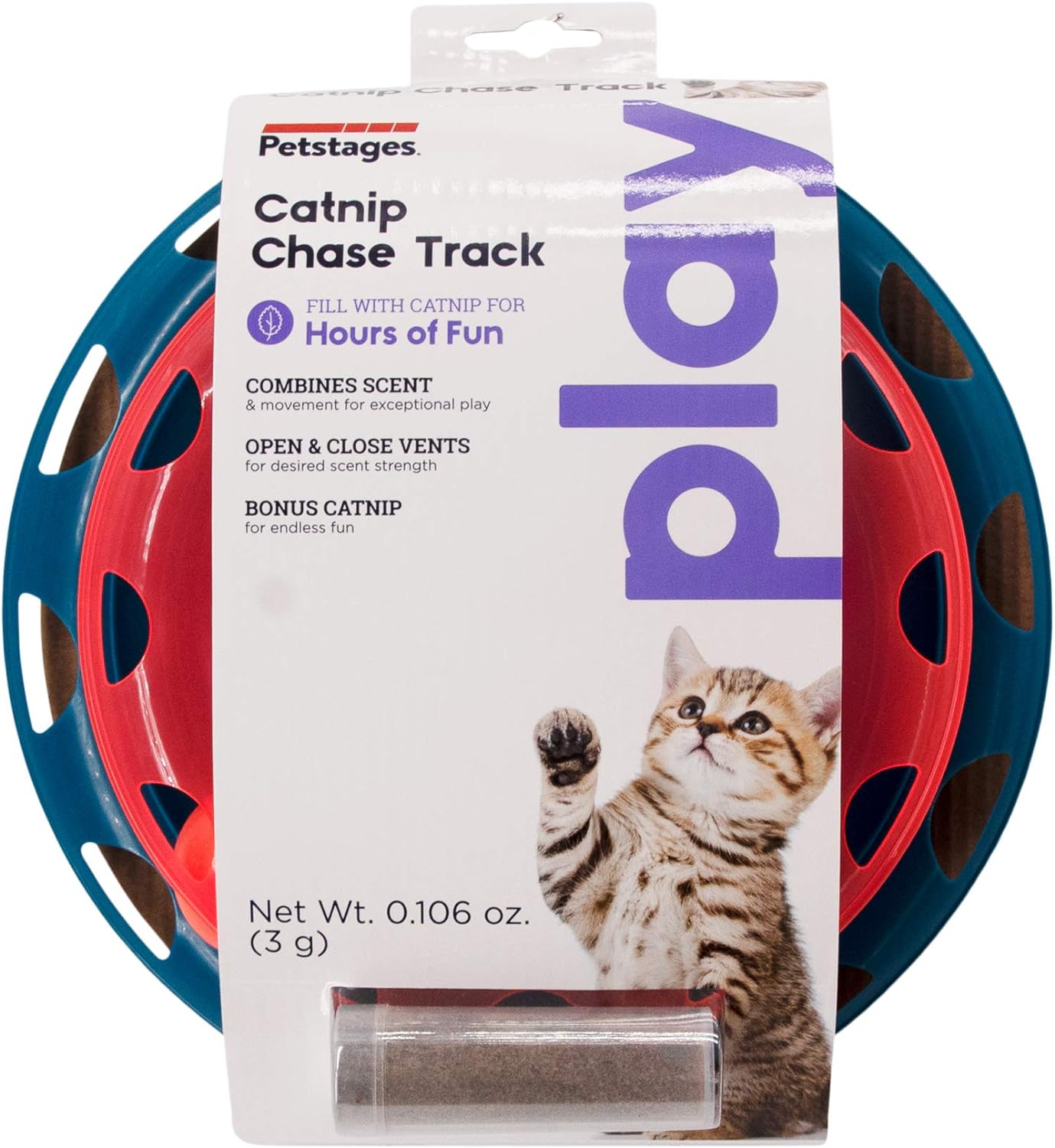 Catstages Chase Meowtain Juguete interactivo con pista para gatos de 4 niveles 