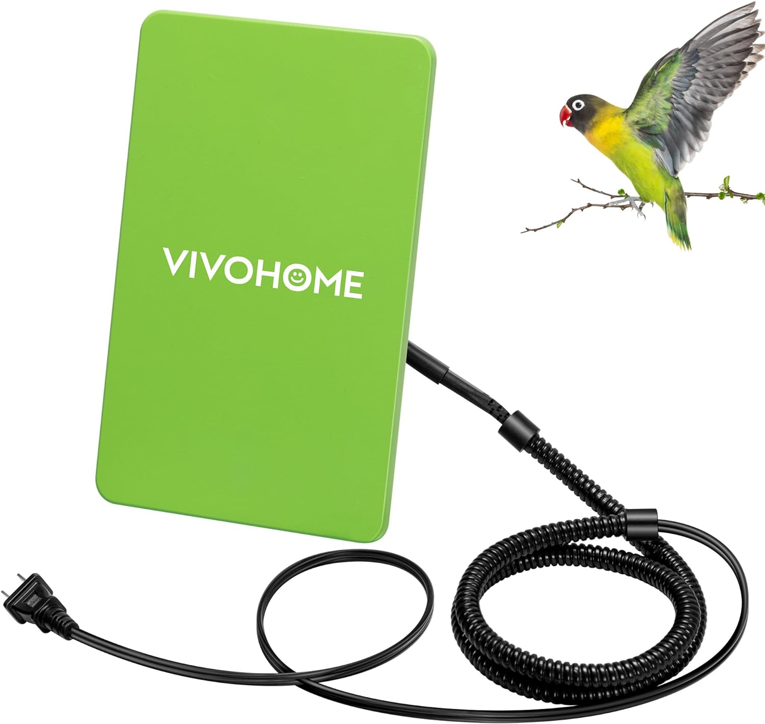 VIVOHOME 10W Bird Cage Heater, Snuggle-Up Bird Warmer with Thermostatically Controlled for Parrots Conure Lovebird Cockatiel Fit Most Cage 3.7 × 5.7 Inches, Green