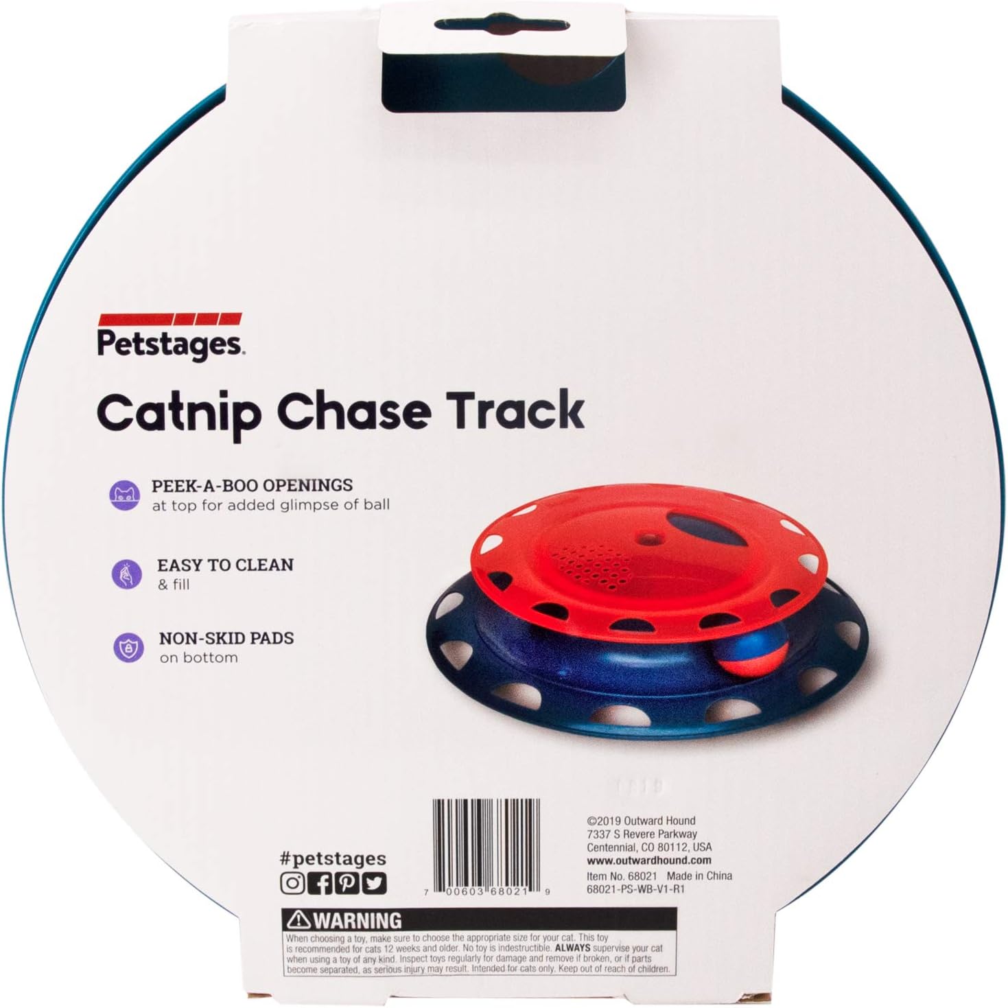 Catstages Chase Meowtain Juguete interactivo con pista para gatos de 4 niveles 