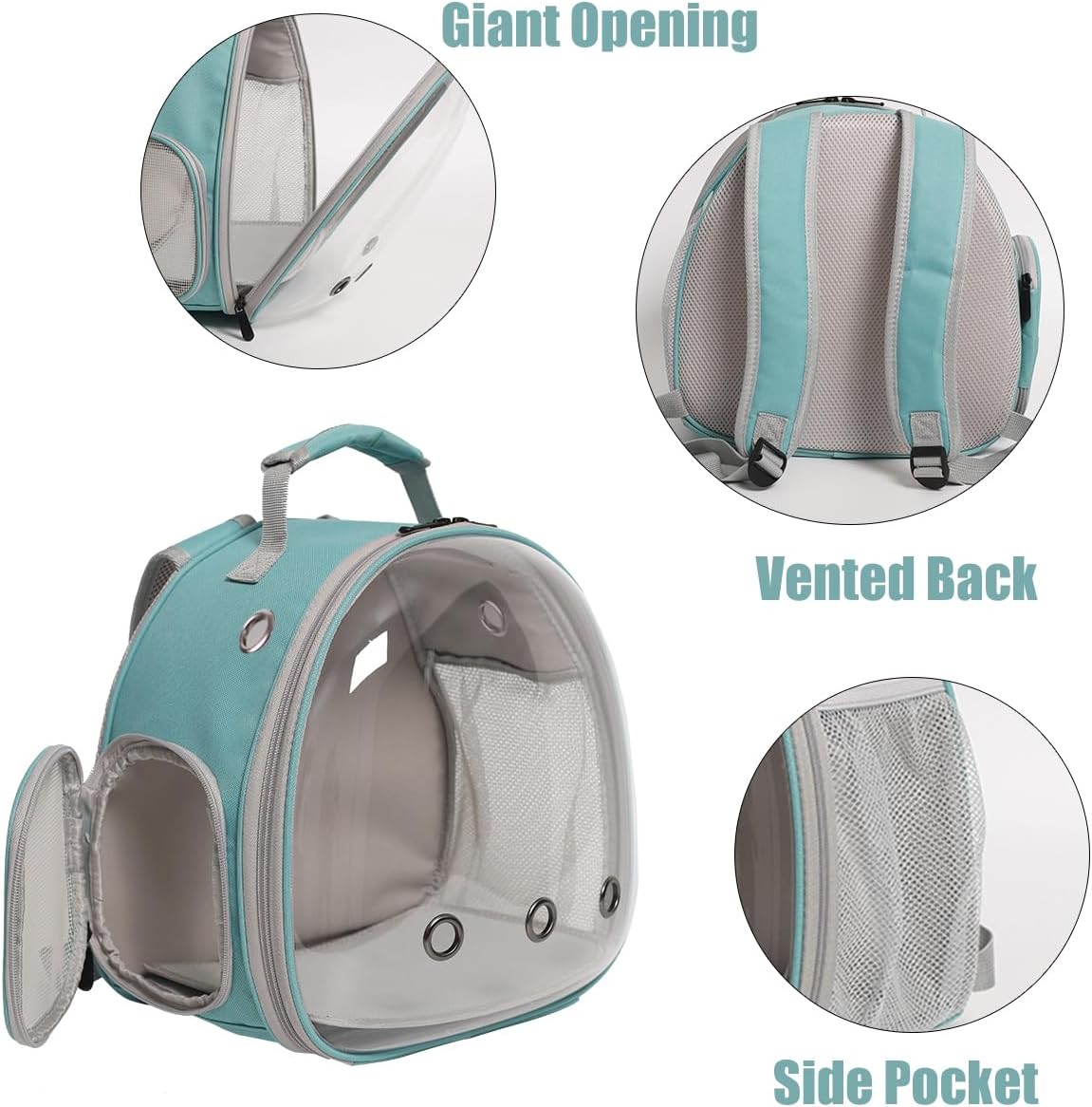 Bird Carrier Cage, Bird Travel Backpack with Stainless Steel Tray and Standing Perch