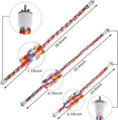 Jusney Vogelseil-Sitzstangen, Papageienspielzeug, 121,9 cm, Seil-Bungee-Vogelspielzeug (121,9 cm), [1 Packung] 