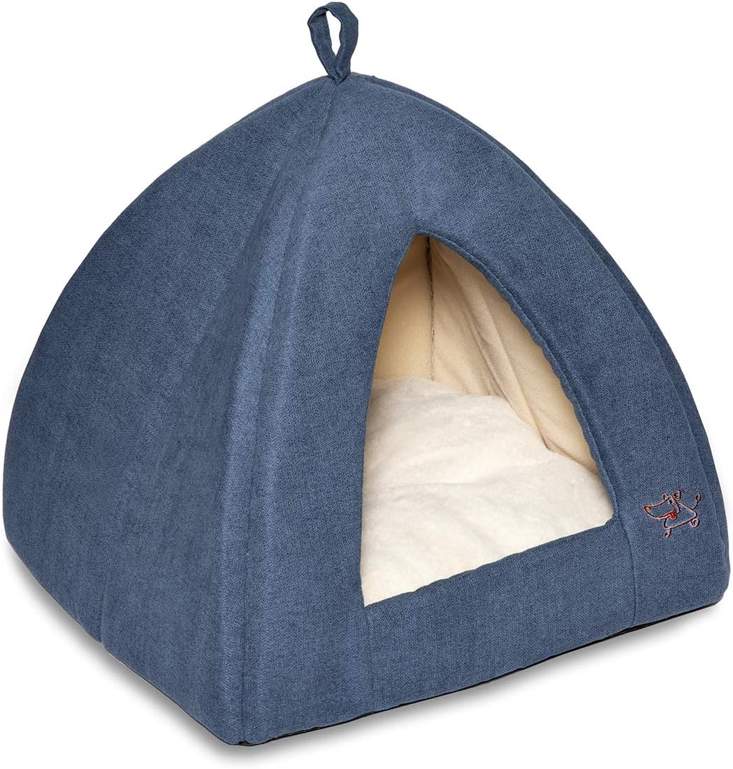 Pet Tent-Soft Bed for Dog and Cat by Best Pet Supplies - Beige Corduroy, 19" x 19" x H:19"