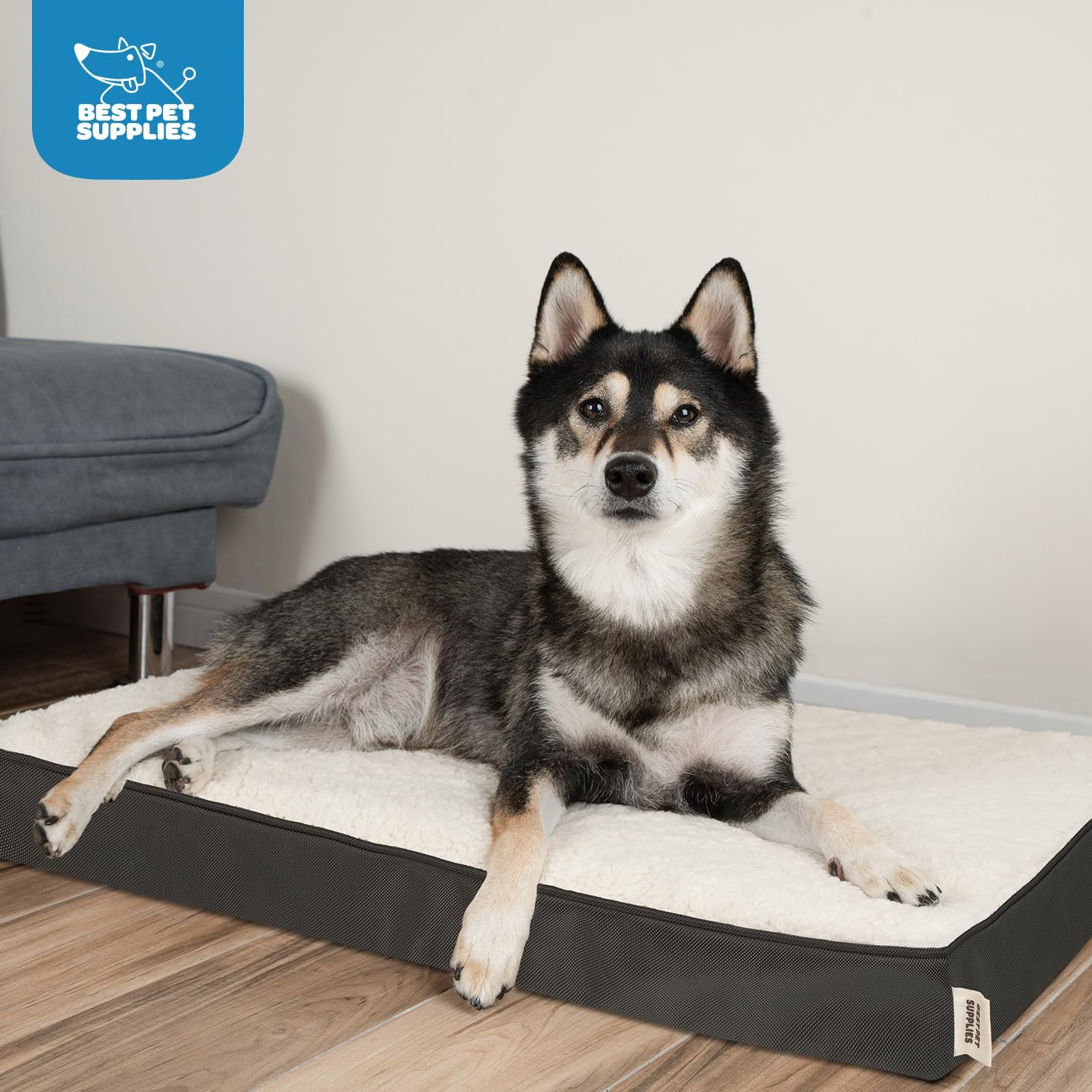 Best Pet Supplies - Cama suave para tienda de campaña para perros y gatos, pana beige, 19 x 19 x alto: 19 pulgadas 