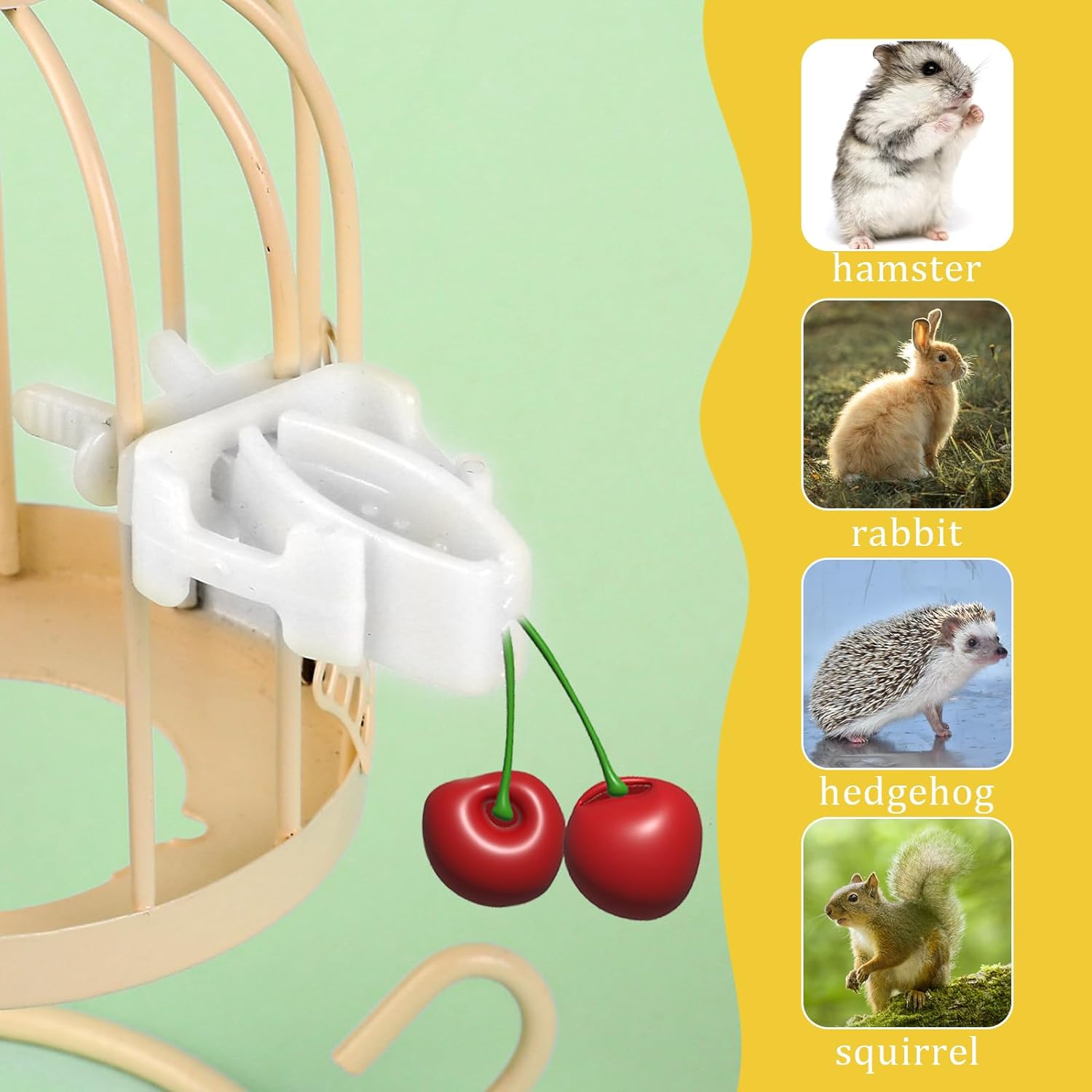 6 Stück Vogelkäfig-Futterklammern, Papageien-, Obst- und Gemüsehalter, Wellensittich-Käfigklammern für Leckereien, Käfig-Futterspender-Clip für Sittiche, Wellensittiche, Kakadus, Aras, Nymphensittiche und andere Tiere 