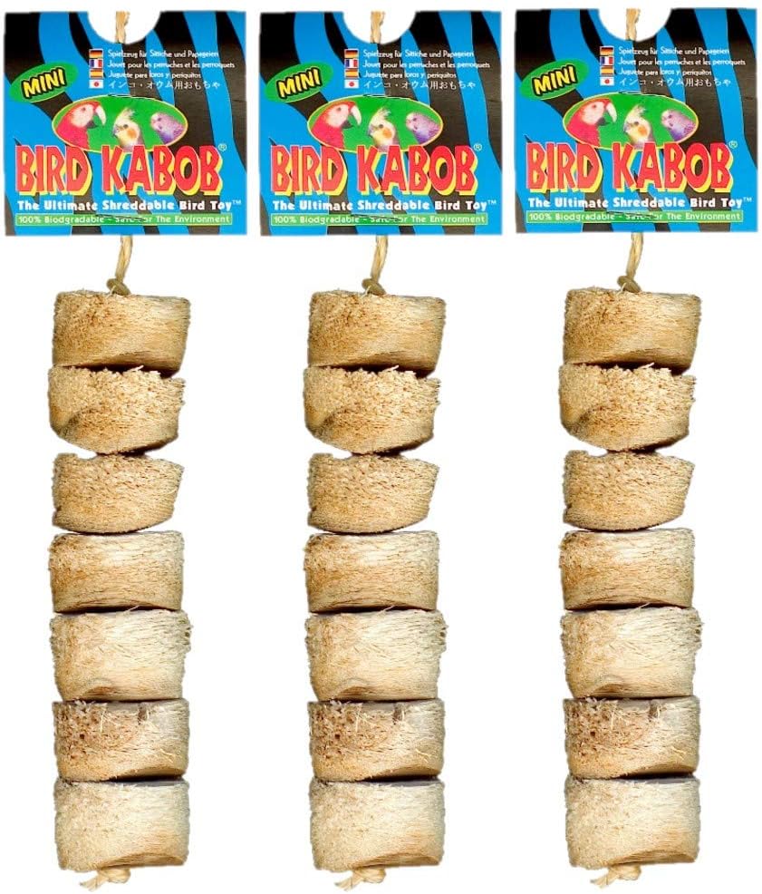 Bird Kabob Zerkleinerbares Papageienspielzeug Mini (3er-Pack) 