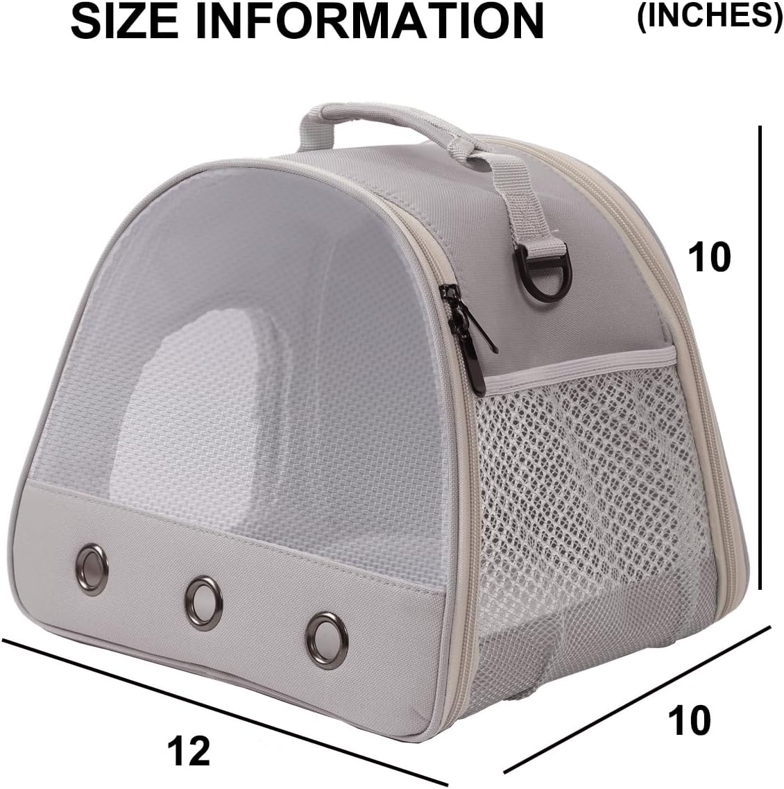 Ventilation Carrier for Bearded Dragon,Guinea Pig Carrier,Guinea Pig Carrier for 2,Reptile Travel Carrier for Lizards Sugar Glider Hedgehog Rat Parrot Birds,Airline Approved Black