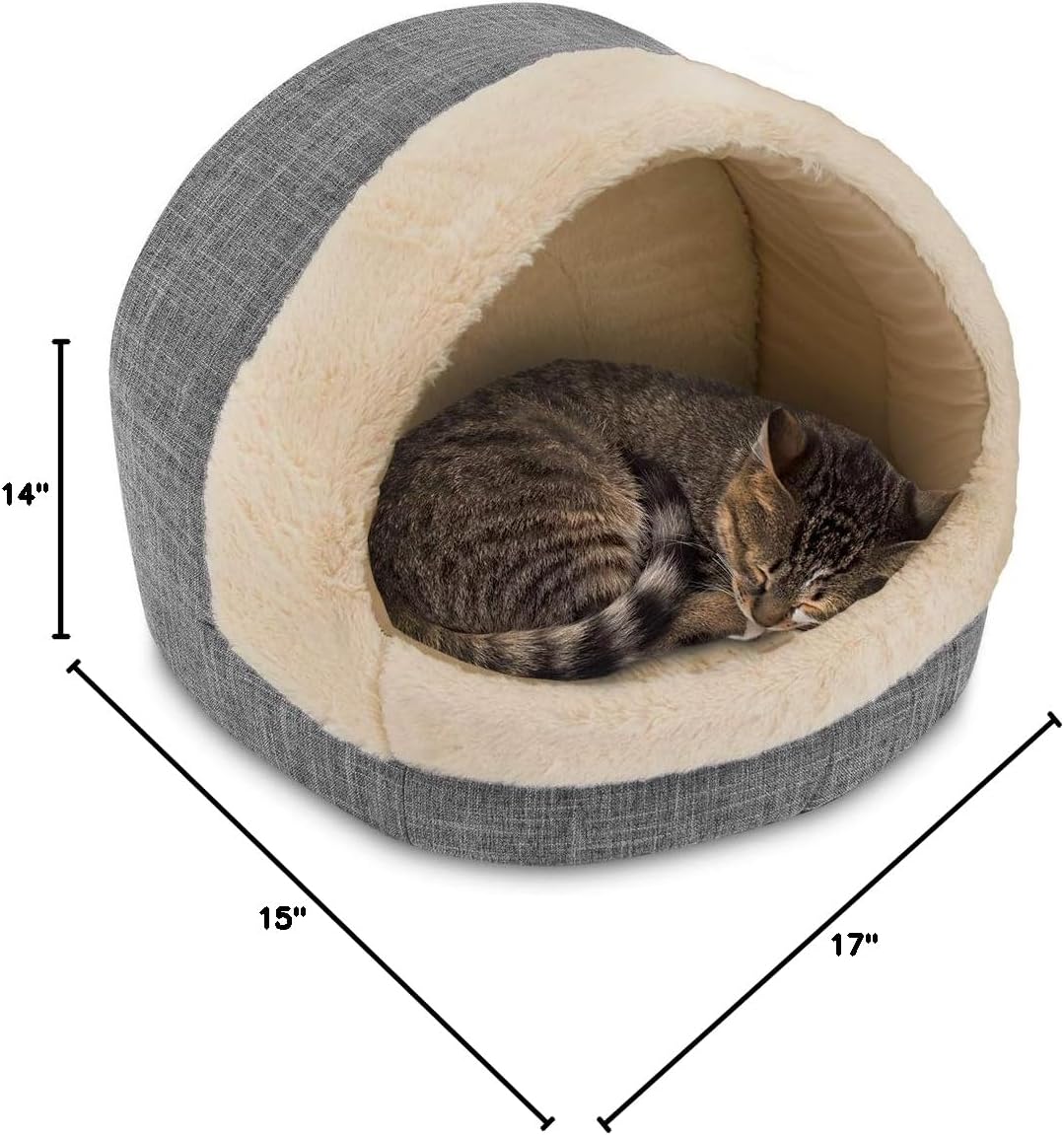 Pet Tent-Soft Bed for Dog and Cat by Best Pet Supplies - Beige Corduroy, 19" x 19" x H:19"