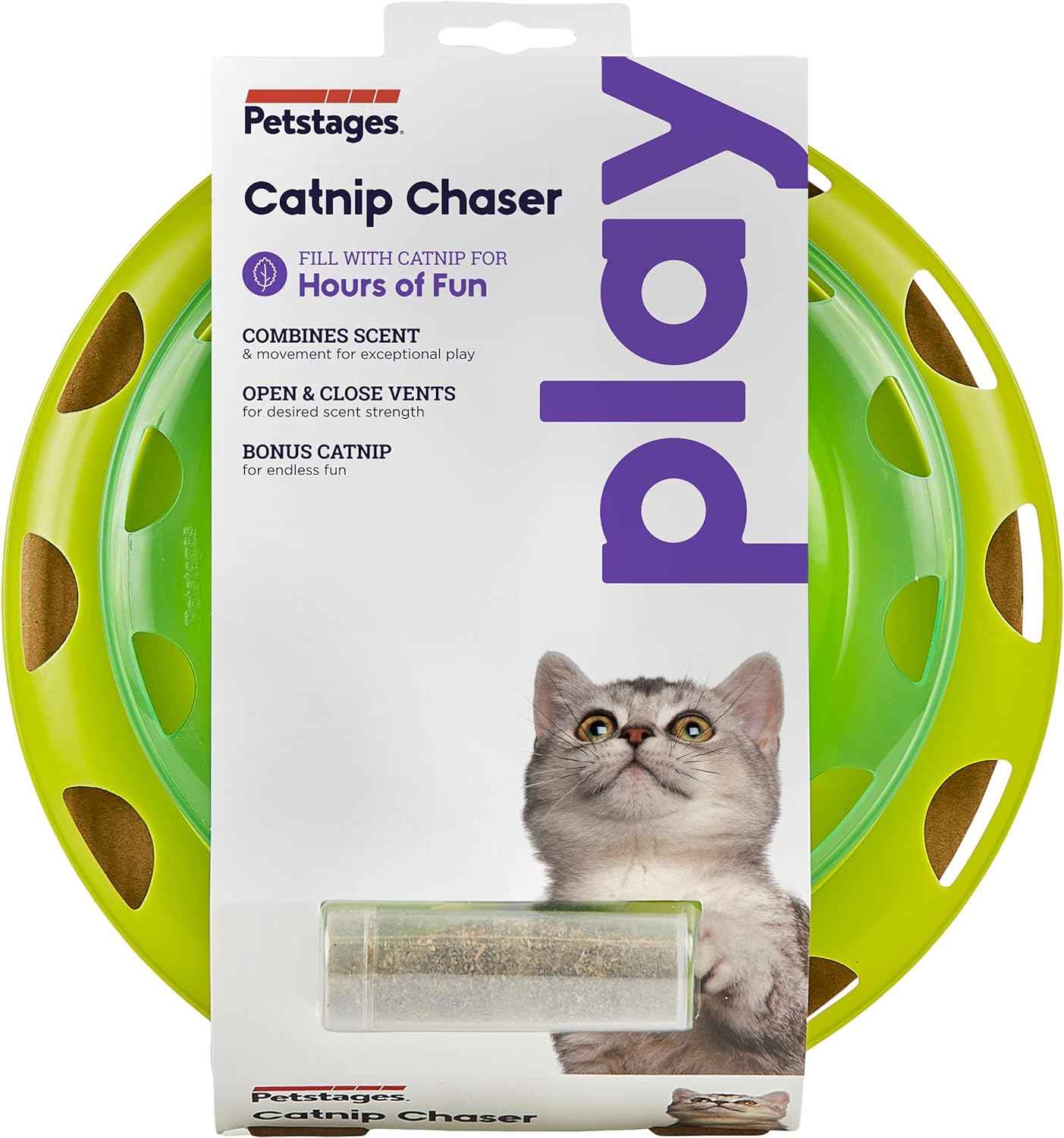 Catstages Chase Meowtain Juguete interactivo con pista para gatos de 4 niveles 