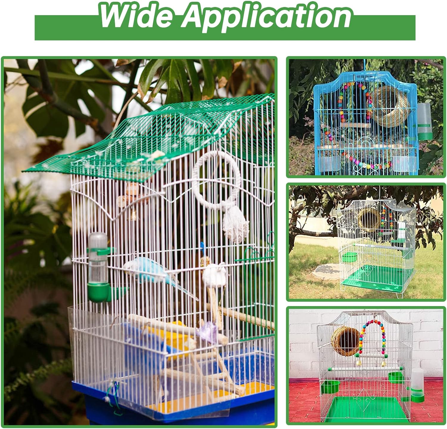 Gosear Bird Water Dispenser for Cage, 4pcs Bird Water Bowl 140ml Automatic No Mess Gravity Feeder Bird Watering Supplies for Pet Parrot, Parakeets, Cockatiel, Budgie Lovebirds and Other Birds