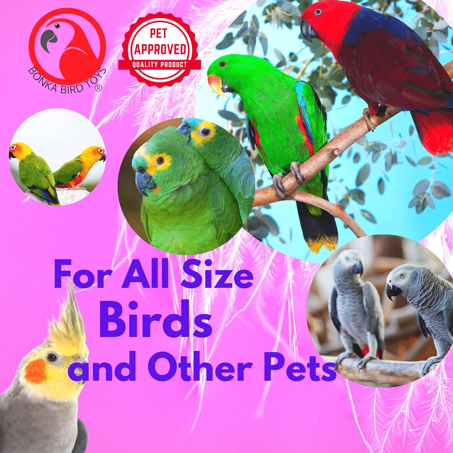 Bonka Bird Toys 4 Mini Sandalias Pie Pico Masticar Lanzamiento Loro Periquito Quaker Budgie Finch Cacatúa 