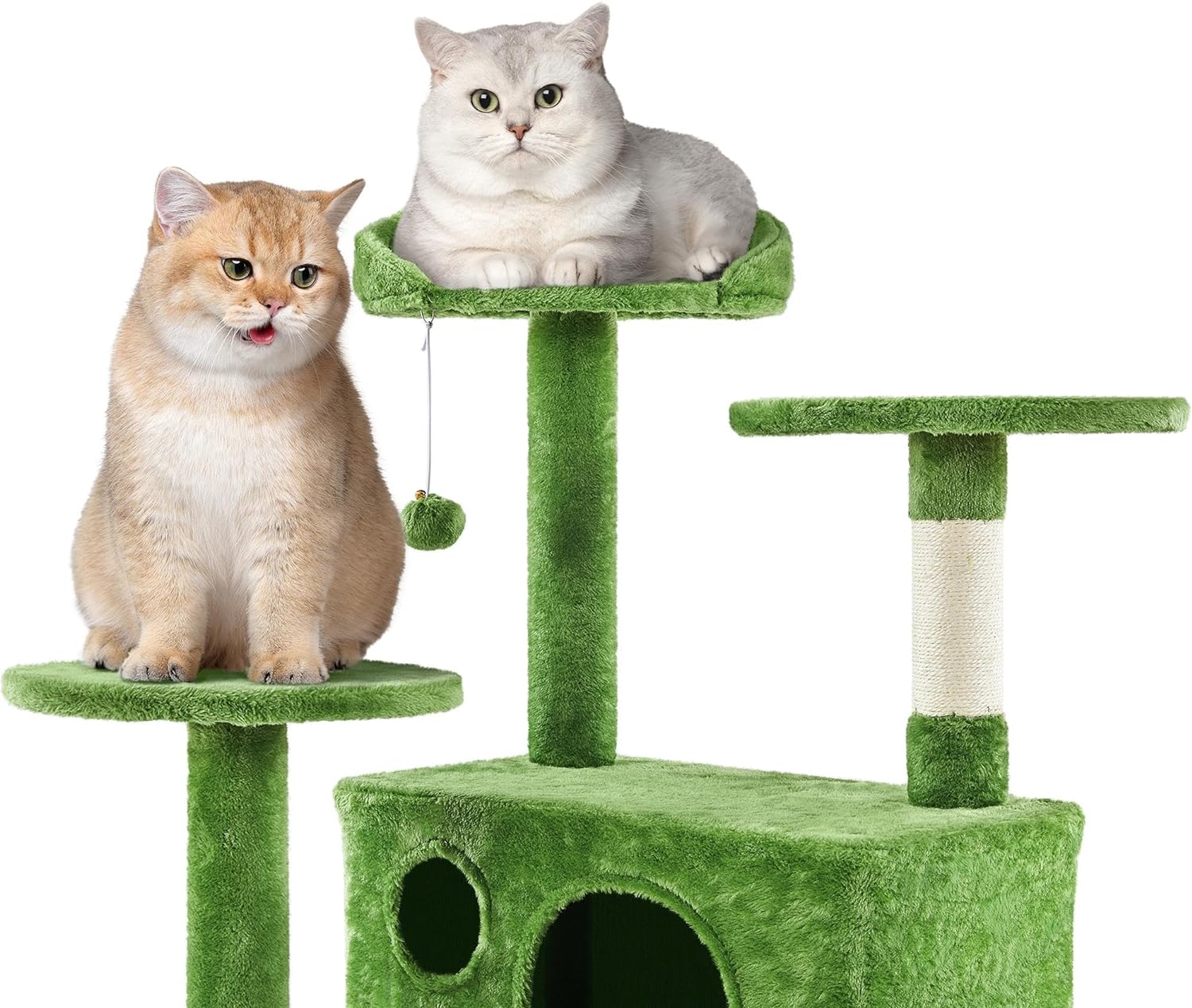 Yaheetech - Torre de árbol para gatos de 54 pulgadas, mueble de condominio, poste rascador para gatitos, casa de mascotas 