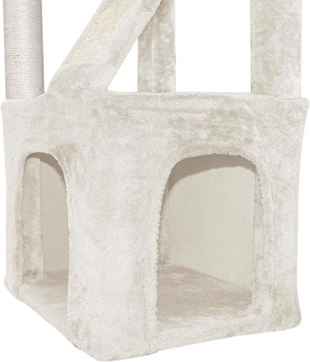 Xin Three Layer Cat Tree with Cat Condo and Two Hammocks,Grey