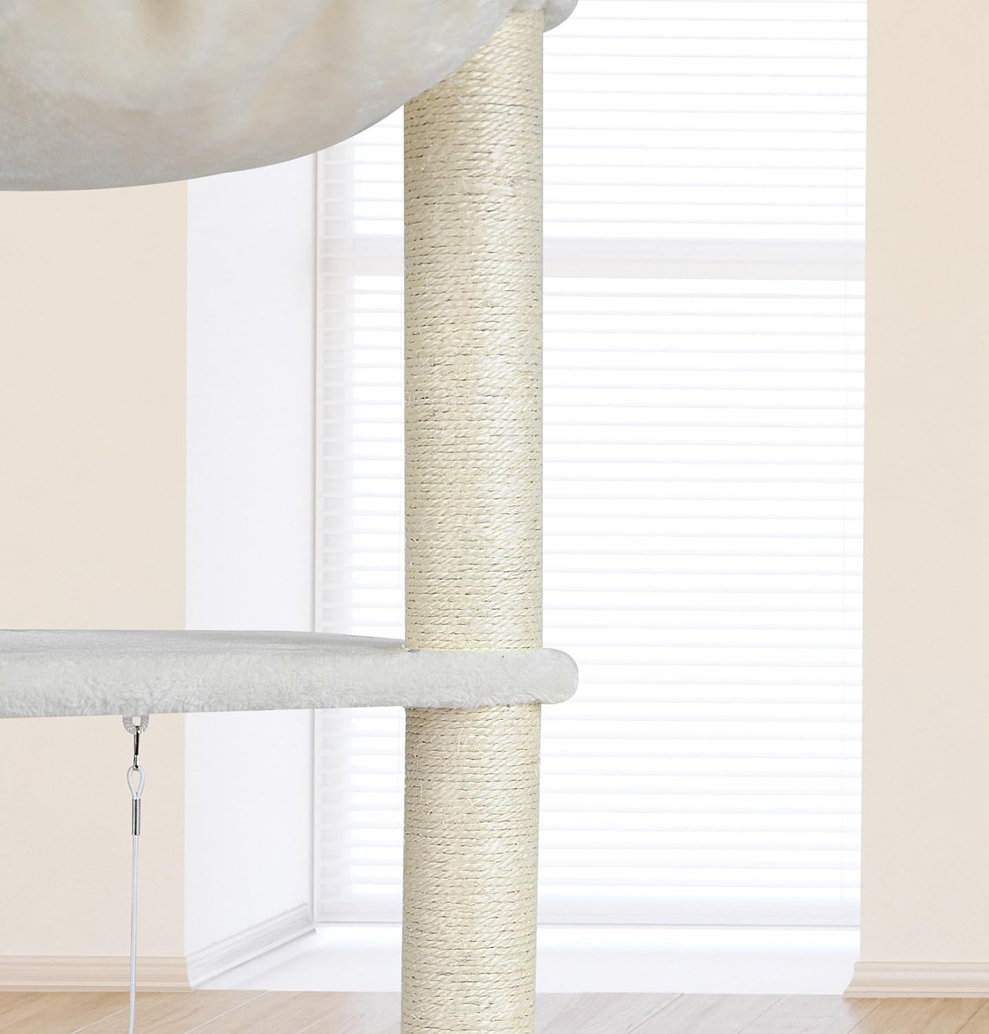 Xin Three Layer Cat Tree with Cat Condo and Two Hammocks,Grey