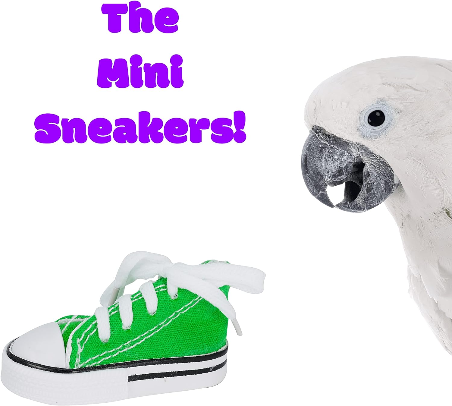 Bonka Bird Toys 6 Mini Sneakers Colorful Cotton Shredding Foraging Treat Chew Parrot Parakeets Cockatiels Conures and Similar Birds