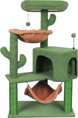 Newest Cat Tree with Cat Condo and Big Hammock，Grey