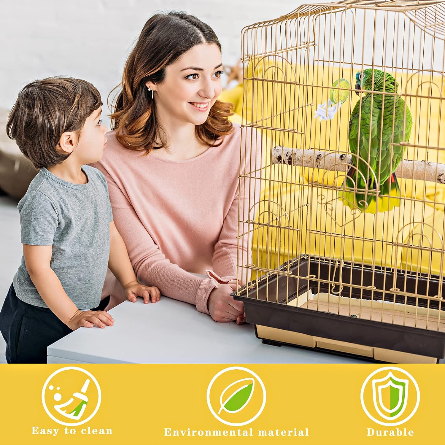 6 Pieces Bird Cage Food Holder Parrot Fruit Vegetable Clips Bird Cage Feeder Clip for Budgie Parakeet Cockatoo Macaw Cockatiel Conure