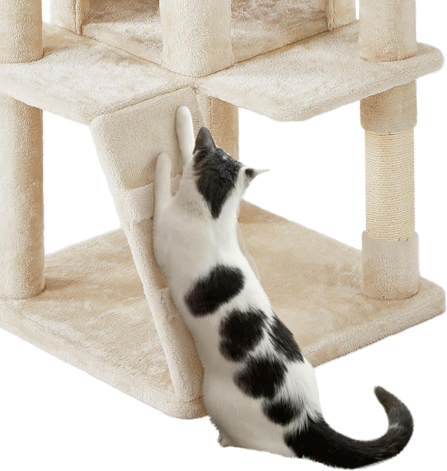 Yaheetech - Torre de árbol para gatos de 54 pulgadas, mueble de condominio, poste rascador para gatitos, casa de mascotas 