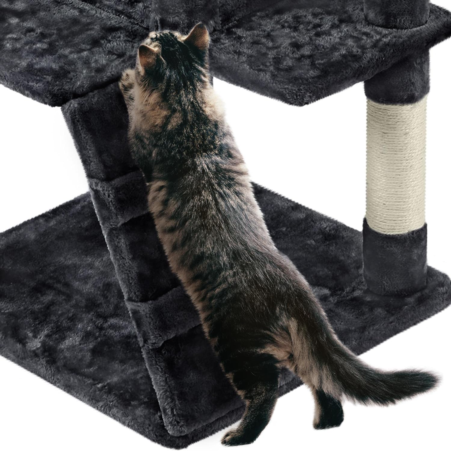 Yaheetech - Torre de árbol para gatos de 54 pulgadas, mueble de condominio, poste rascador para gatitos, casa de mascotas 