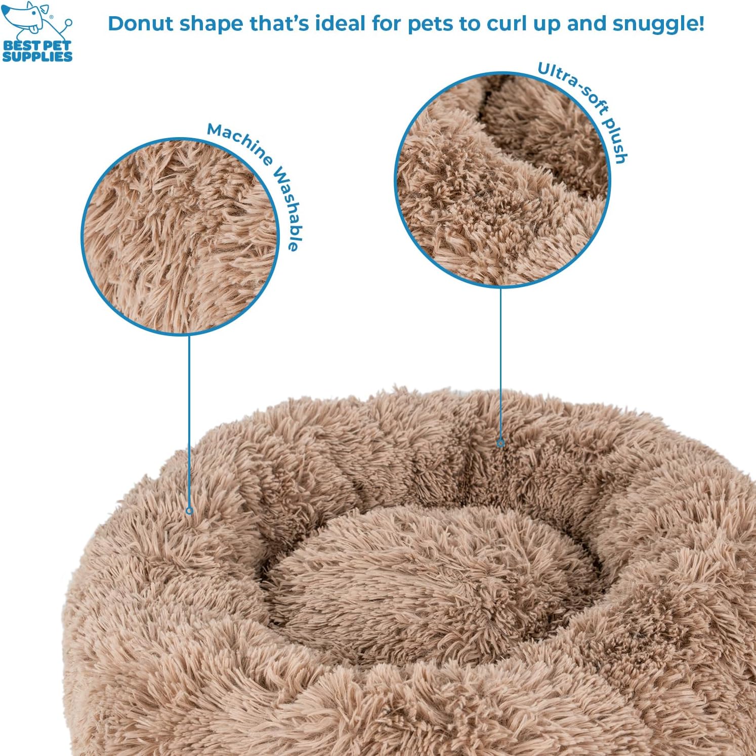 Haustierzelt – weiches Bett für Hunde und Katzen von Best Pet Supplies – Beige Cord, 19" x 19" x H: 19" 