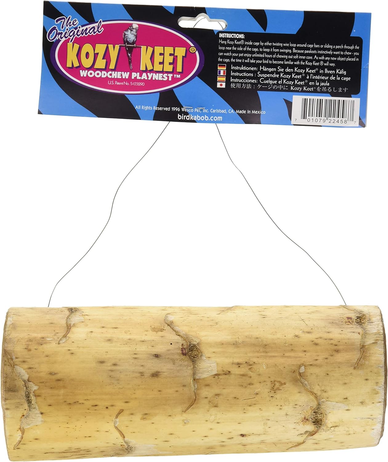 Wesco Pet Kozy Keet Woodchew Playnest Nido holístico para periquitos 