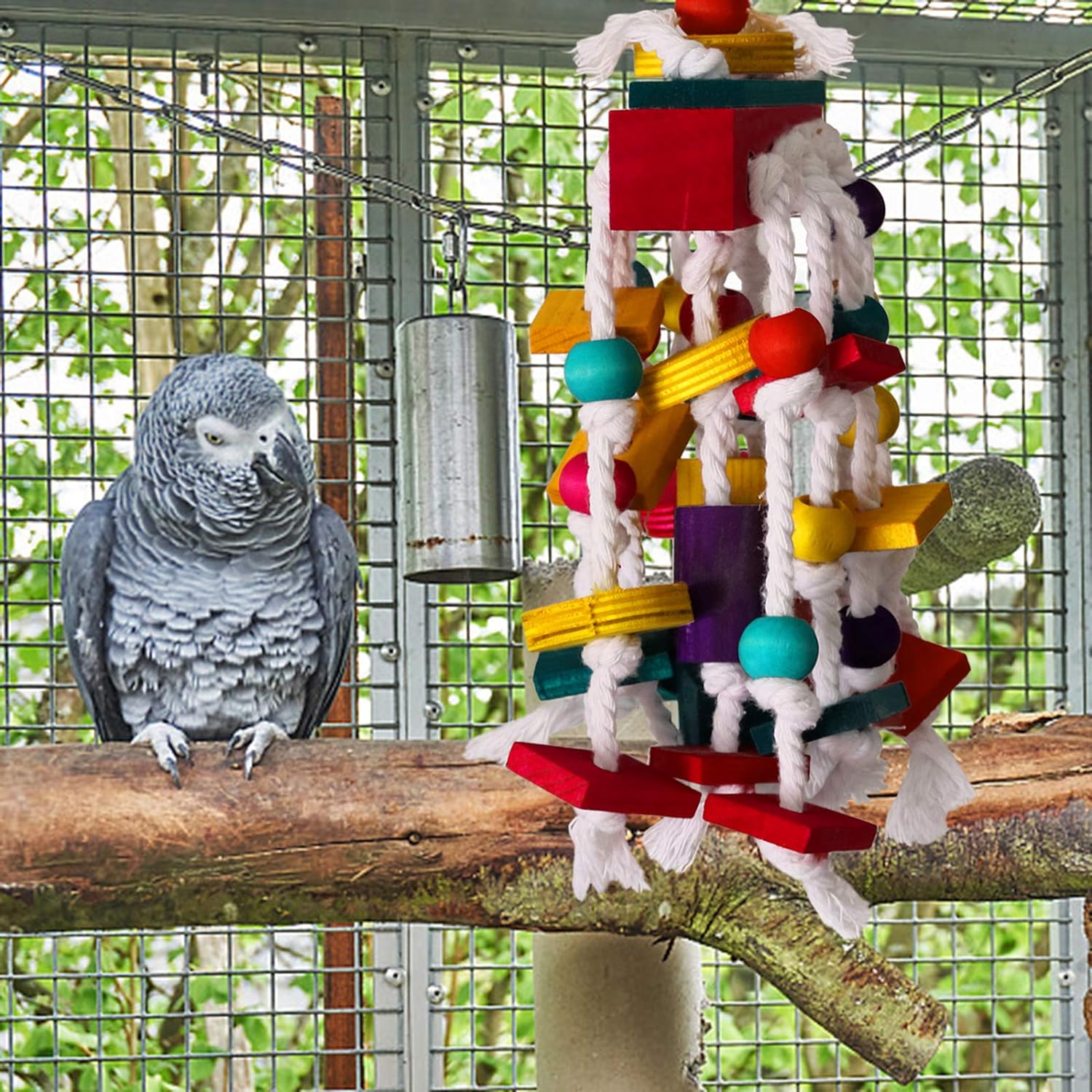 Rypet Vogel-Kauspielzeug – Papageienkäfig-Beißspielzeug, Holzblock-Vogel-Papageienspielzeug für kleine und mittelgroße Papageien und Vögel 