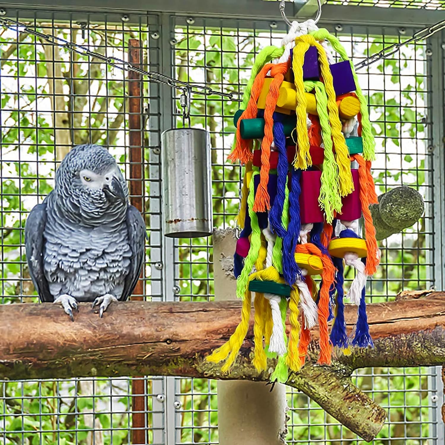 Rypet Kauspielzeug für große und kleine Papageien – Papageienkäfig-Beißspielzeug, Holzblock-Zerreißspielzeug für Sittiche, Nymphensittiche, Graupapageien und andere Amazonas-Papageien 