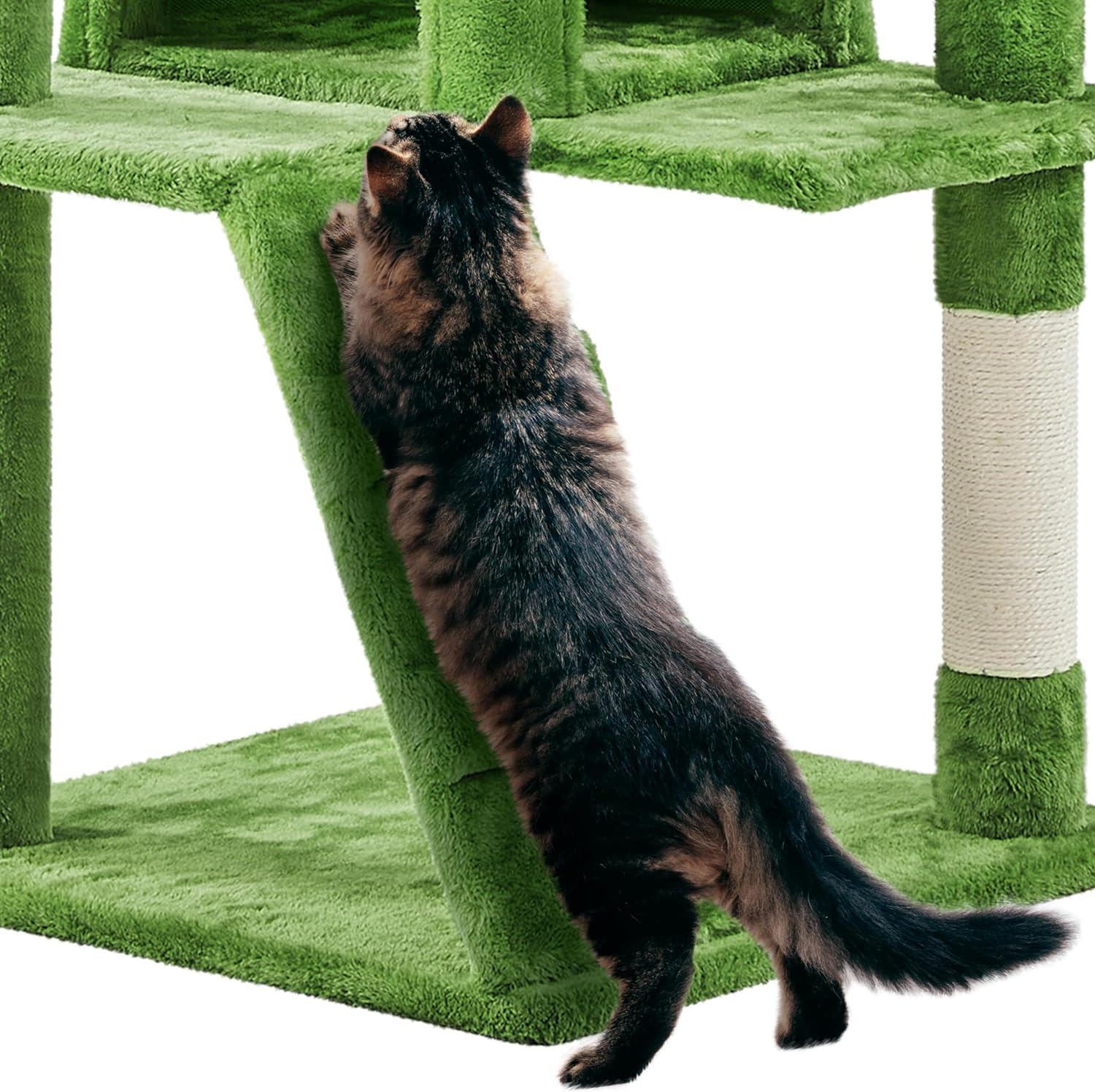 Yaheetech - Torre de árbol para gatos de 54 pulgadas, mueble de condominio, poste rascador para gatitos, casa de mascotas 