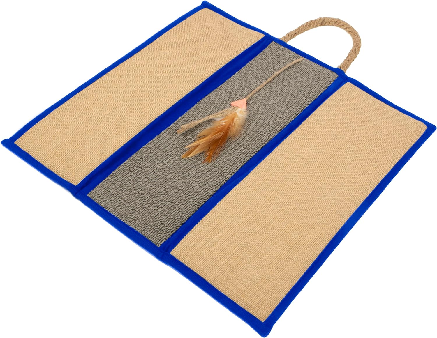 SmartyKat Rampa rascadora para gatos con ángulo de sisal, incluye hierba gatera, natural, talla única 