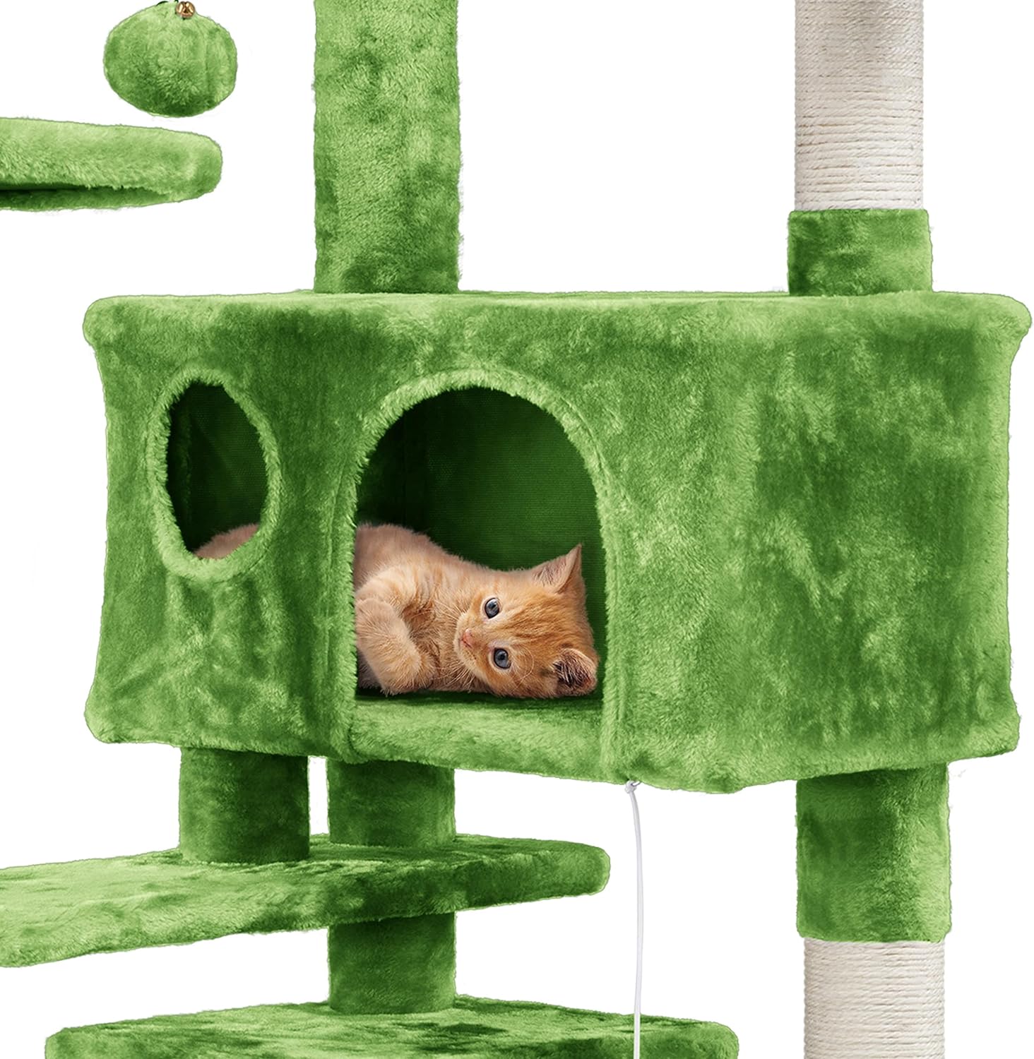 Yaheetech - Torre de árbol para gatos de 54 pulgadas, mueble de condominio, poste rascador para gatitos, casa de mascotas 