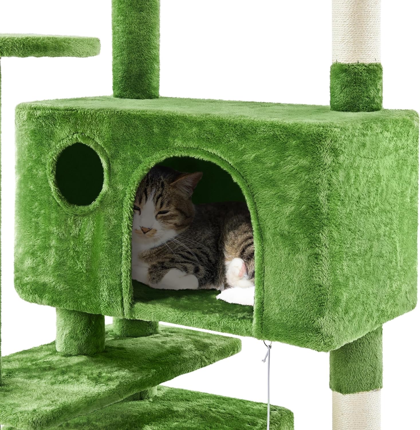 Yaheetech - Torre de árbol para gatos de 54 pulgadas, mueble de condominio, poste rascador para gatitos, casa de mascotas 