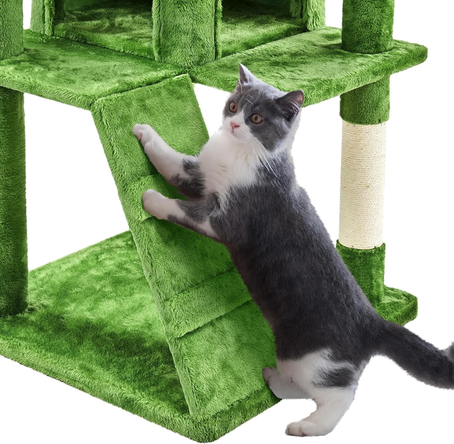 Yaheetech - Torre de árbol para gatos de 54 pulgadas, mueble de condominio, poste rascador para gatitos, casa de mascotas 