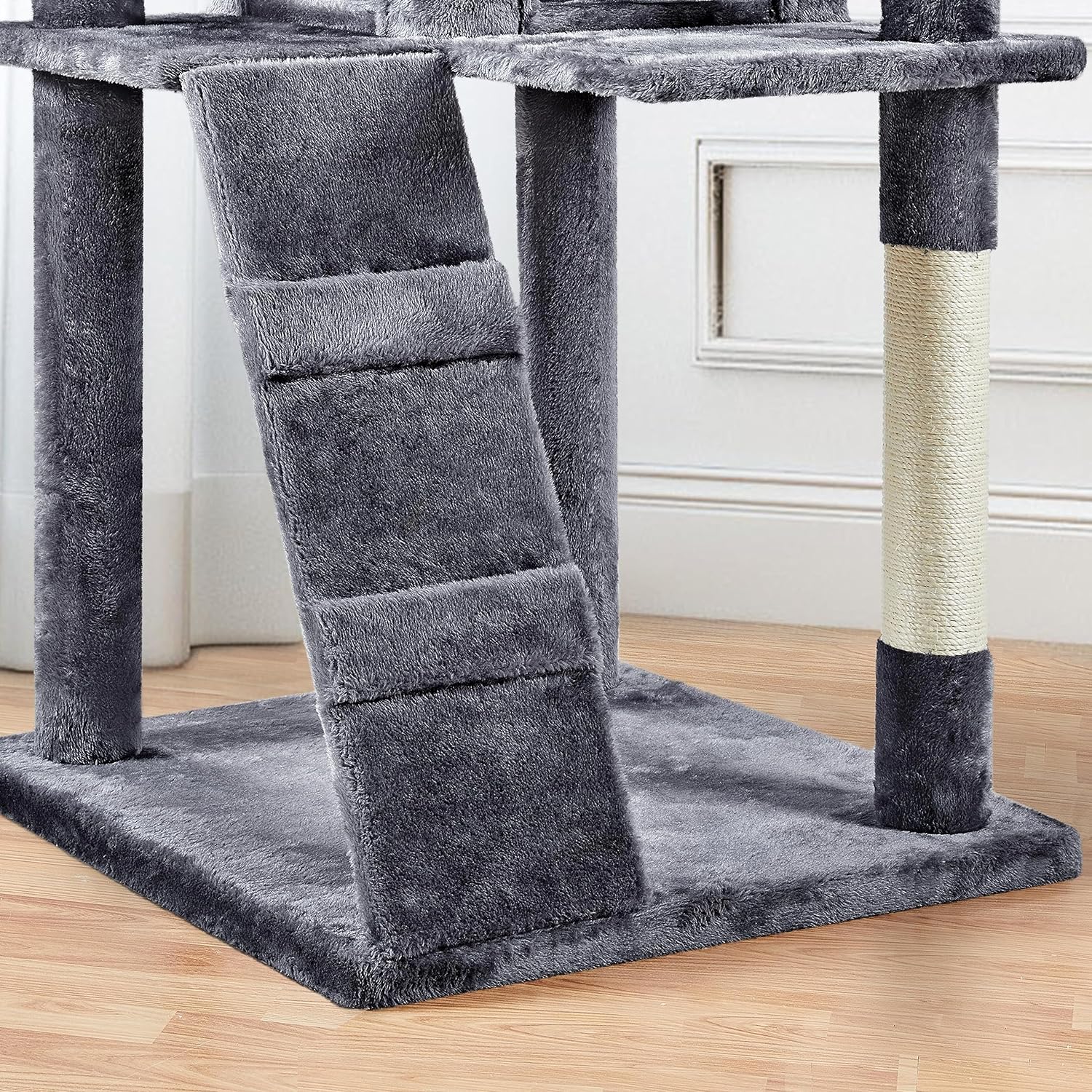 Yaheetech - Torre de árbol para gatos de 54 pulgadas, mueble de condominio, poste rascador para gatitos, casa de mascotas 